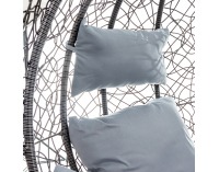 Závesné hojdacie kreslo Ibiza - čierna / sivá