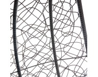 Závesné hojdacie kreslo Ibiza - čierna / sivá