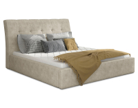 Čalúnená manželská posteľ s roštom Ikaria UP 180 - béžová