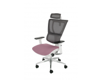 Kancelárska stolička s podrúčkami Iko Color W - staroružová / čierna / biela / chróm
