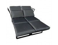 Záhradný set Ilaria - čierna / tmavosivá / prírodná 