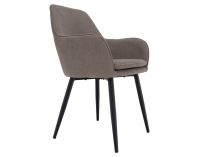 Jedálenské kreslo Ilkom - sivohnedá (taupe) / čierna