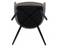 Jedálenské kreslo Ilkom - sivohnedá (taupe) / čierna