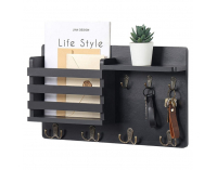 Vešiak na stenu s organizérom Imre - čierna