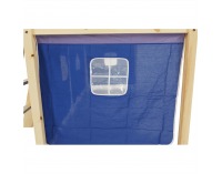 Drevená poschodová posteľ s roštom Indigo 90 - borovica / modrá