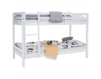 Drevená poschodová posteľ Ineza 90x200 cm - biela