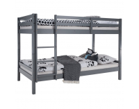 Drevená poschodová posteľ Ineza 90x200 cm - sivá