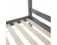 Drevená poschodová posteľ Ineza 90x200 cm - sivá