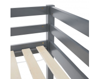 Drevená poschodová posteľ Ineza 90x200 cm - sivá