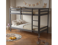 Drevená poschodová posteľ Ineza 90x200 cm - sivá