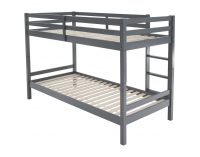 Drevená poschodová posteľ Ineza 90x200 cm - sivá