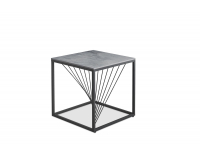Konferenčný stolík Infinity 2 Kwadrat - sivý mramor / čierna