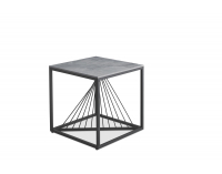 Konferenčný stolík Infinity 2 Kwadrat - sivý mramor / čierna