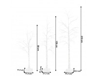 Svietiaci strom (3 ks) Ingeborga - biela