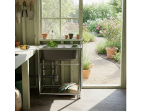 Nerezový kuchynský drez so sifónom Inox New 58x43 cm - chróm