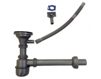 Nerezový kuchynský drez so sifónom Inox New 58x43 cm - chróm