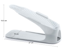 Plastový stojan na topánky 38-45 (4 ks) IOBM4 SET - priehľadná