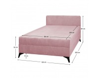Čalúnená jednolôžková posteľ (váľanda) Isib 120 - ružová