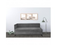 Čalúnená jednolôžková posteľ (váľanda) Isib 120 - tmavosivá