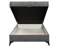 Čalúnená jednolôžková posteľ (váľanda) Isib 120 - tmavosivá