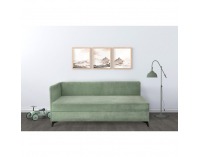 Čalúnená jednolôžková posteľ (váľanda) Isib 120 - zelená