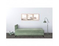 Čalúnená jednolôžková posteľ (váľanda) Isib 120 - zelená