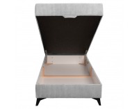 Čalúnená jednolôžková posteľ (váľanda) Isib 90 - svetlosivá