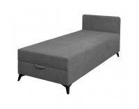 Čalúnená jednolôžková posteľ (váľanda) Isib 90 - tmavosivá