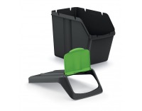 Odpadkový kôš na triedený odpad (3 ks) ISWB20S3 20 l - čierna / kombinácia farieb