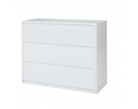 Komoda Italia - biela / biely vysoký lesk