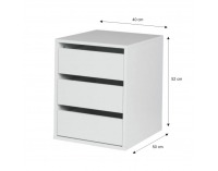 Kontajner do šatníkovej skrine Italia - biela / biely vysoký lesk