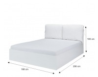 Spálňa Italia - biela / biely vysoký lesk