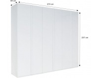 Spálňa Italia - biela / biely vysoký lesk