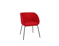 Konferenčné kreslo Janal 4L - červená / čierna