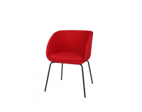 Konferenčné kreslo Janal 4L - červená / čierna