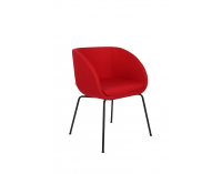 Konferenčné kreslo Janal 4L - červená / čierna