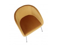 Konferenčné kreslo Janal 4L - okrová / chróm