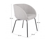 Konferenčné kreslo Janal 4L - sivá / čierna