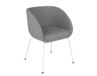 Konferenčné kreslo Janal 4L - tmavosivá / biela