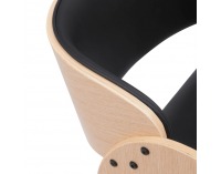 Kancelárske kreslo Janon - čierna / svetlý orech