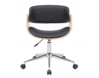 Kancelárske kreslo Janon - čierna / svetlý orech