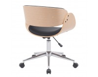 Kancelárske kreslo Janon - čierna / svetlý orech