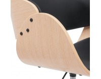 Kancelárske kreslo Janon - čierna / svetlý orech