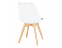 Jedálenská stolička Damara - biela / zelená / buk