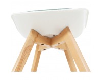 Jedálenská stolička Damara - biela / zelená / buk