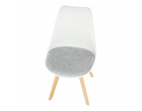 Jedálenská stolička Damara - biela / verzo sivá / buk
