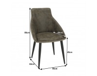 Jedálenská stolička Daray - hnedá