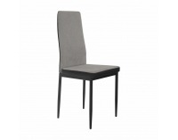 Jedálenská stolička Enra - svetlosivá / čierna