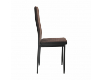 Jedálenská stolička Enra - tmavohnedá / čierna