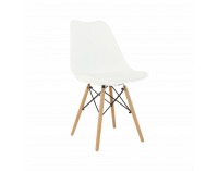 Jedálenská stolička Kemal New - biela / buk